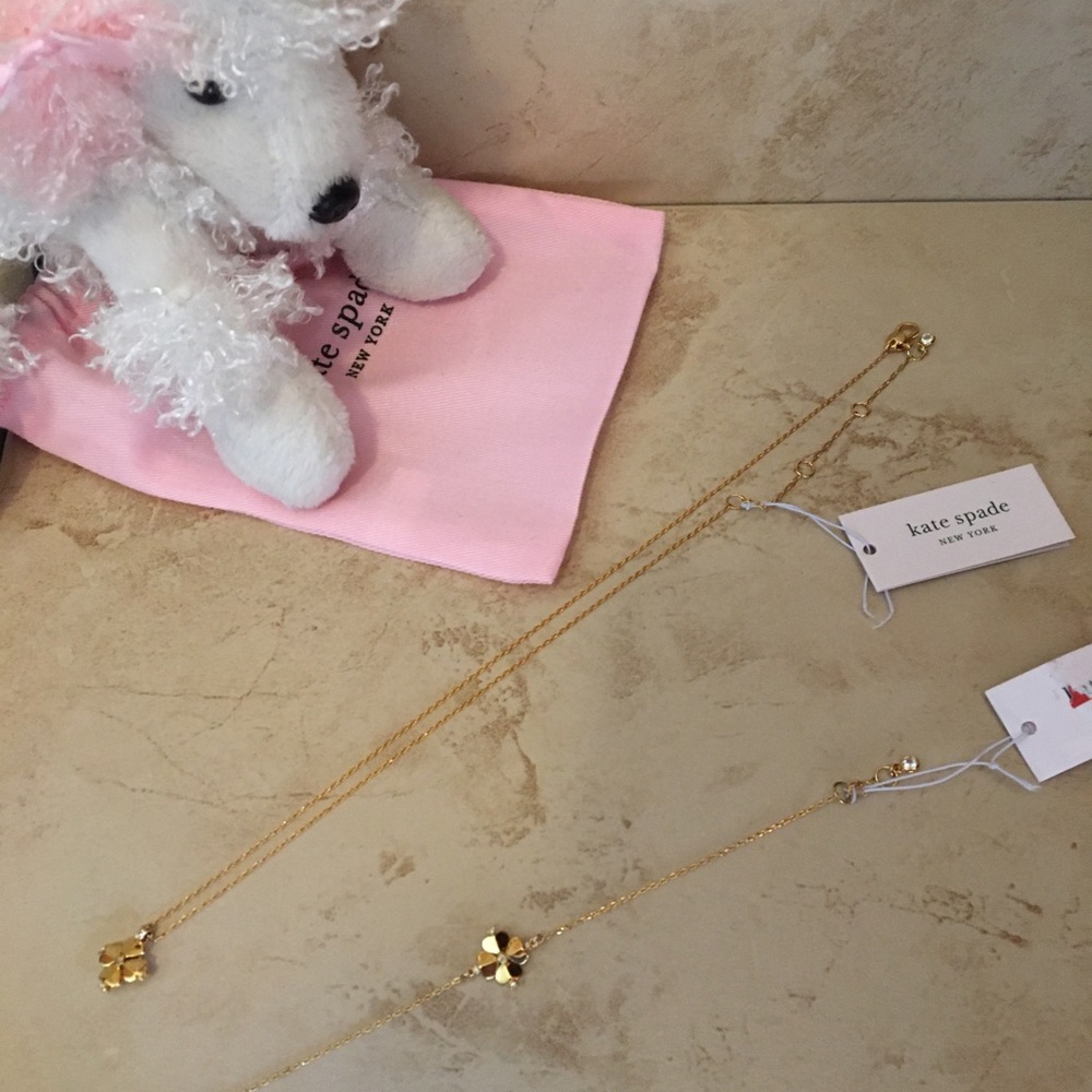 Kate Spade Logo Mini Flower Pendant & Bracelet NWT - Picture 5 of 6